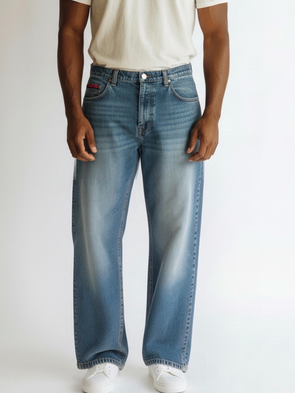 U.S. Polo Assn. Men’s wide-leg vintage carpenter jeans, Medium Wash 36 X 30